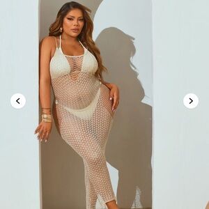 Touch of Shimmer Crochet Swim Cover-Up